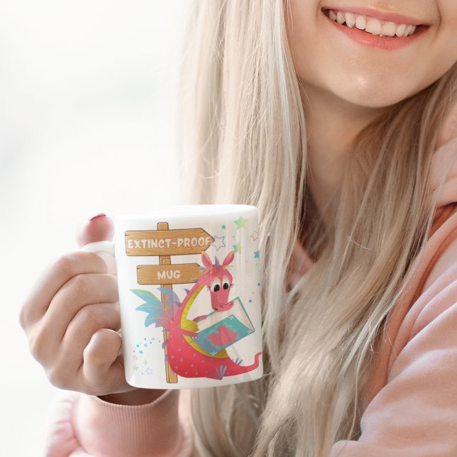Kids Pink Dragon Extinction céramique Mug (Créateur téléchargé)