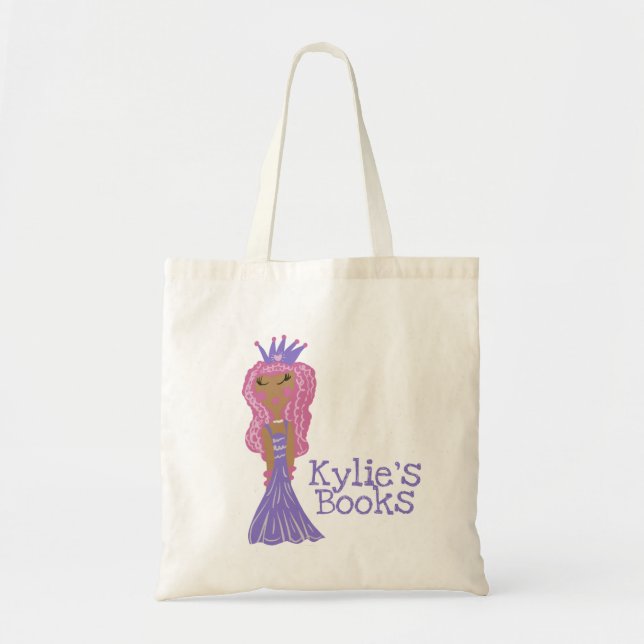 Kids Princess Purple Pink Library Sac fourre-tout  (Devant)