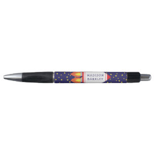Kids Rocket Ship Cute Stylos de nom