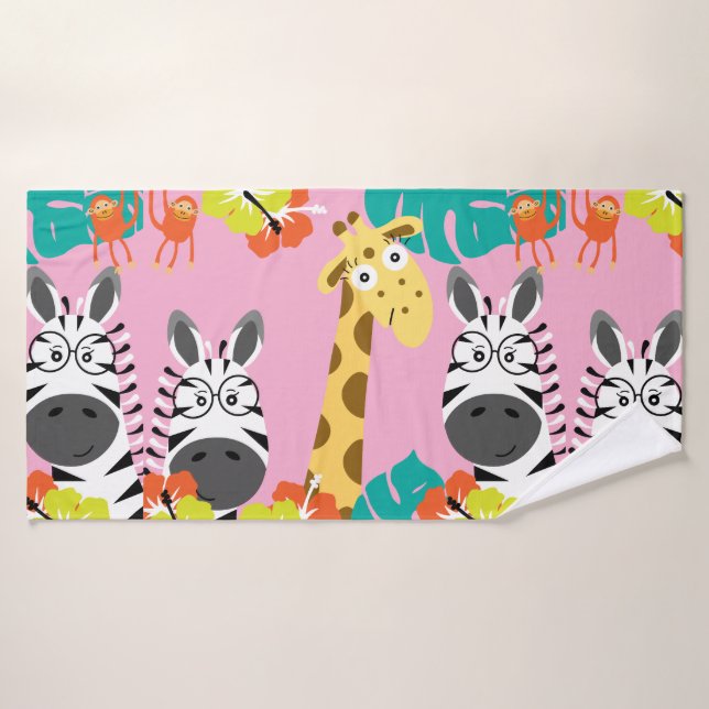 Kids Safari Nursery Beach (Serviette de bain)