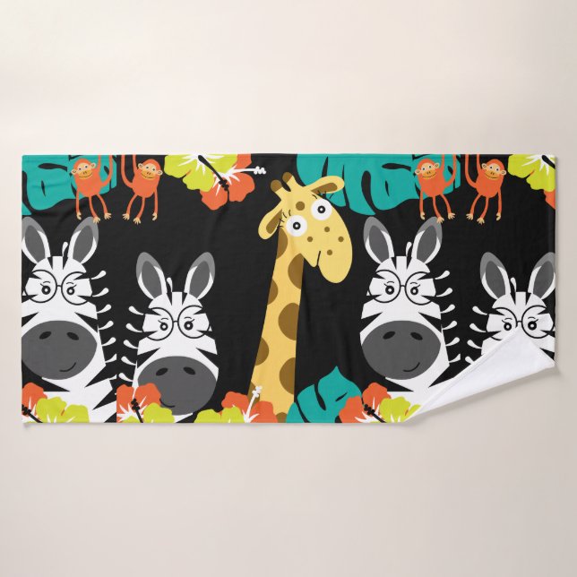 Kids Safari Nursery Beach (Serviette de bain)