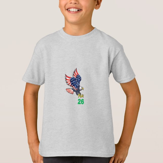 Kids' T-Shirt  ash   TOP  FLIGHT  26 (Devant)