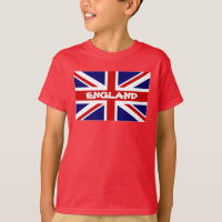 Kid's T-shirts with English Union Jack flag