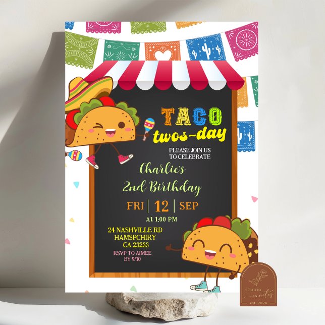 Kid's Taco Twosday Birthday invitation (Créateur téléchargé)