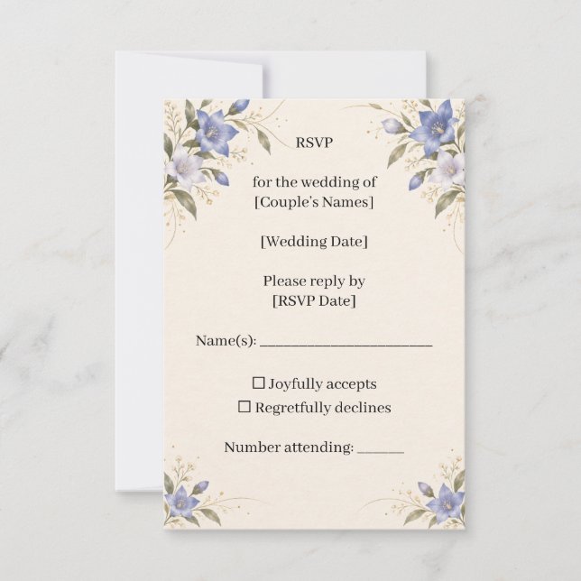 Kikyo Wedding RSVP Card (Devant)