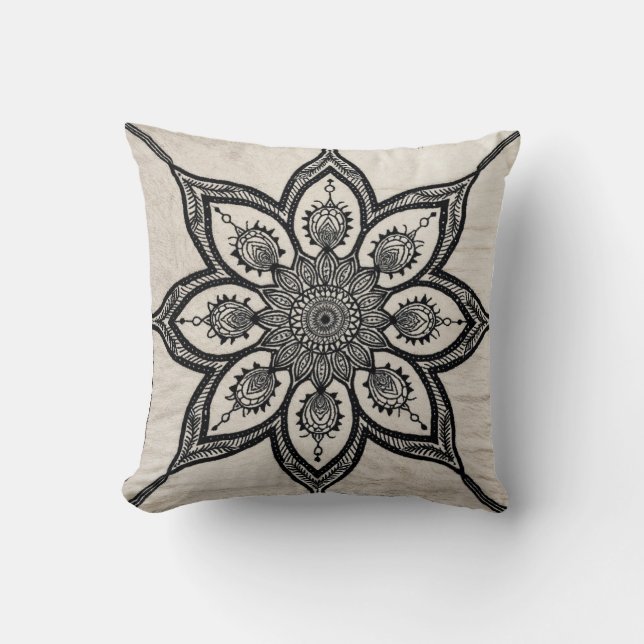Kilim Lumbar Mandala Coussins : Beauté ethnique (Recto)