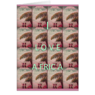 Kilimanjaro Tanzanie Modèle de la carte de voeux