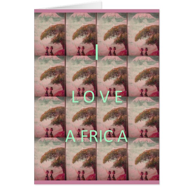 Kilimanjaro Tanzanie Modèle de la carte de voeux (Devant)