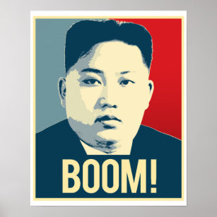 Kim Jong Un - Boom - Affiche de propagande -