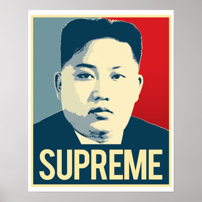Kim Jong Un - Suprême - Affiche de propagande - (Devant)