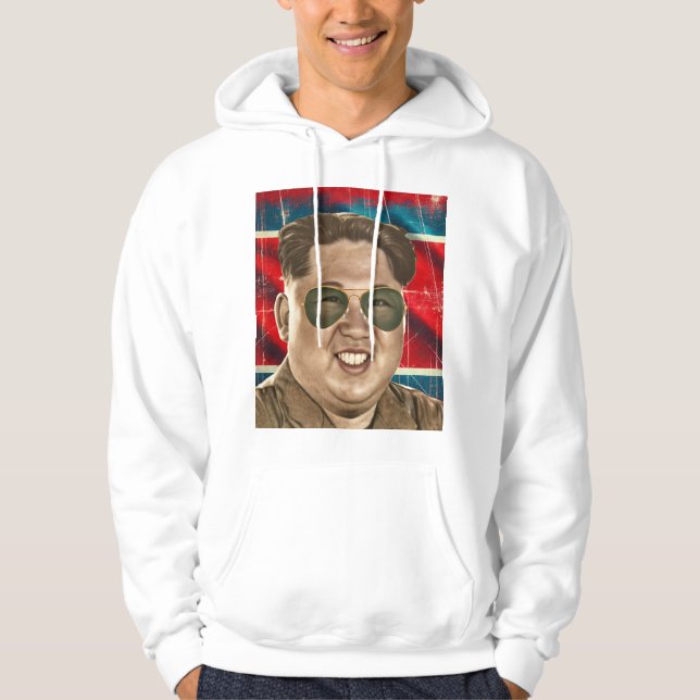 Kim Jong Un Sweat - shirt à capuche - Lunettes de  (Devant)