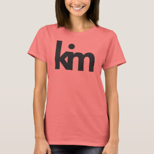 Kim, T-shirt court personnalisé de douille