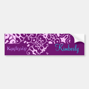 Kimberly Designer Name Bumper Sticker
