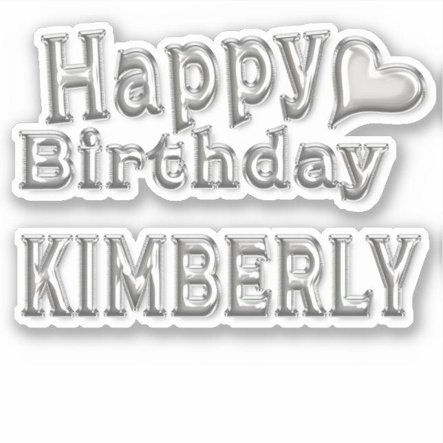 Kimberly Happy Birthday Autocollants (Devant)