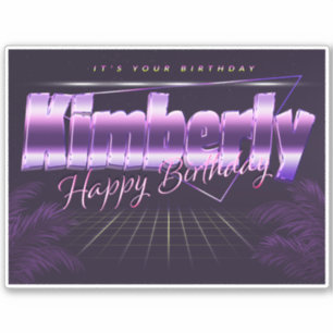 Kimberly Name Prénom retro Sticker