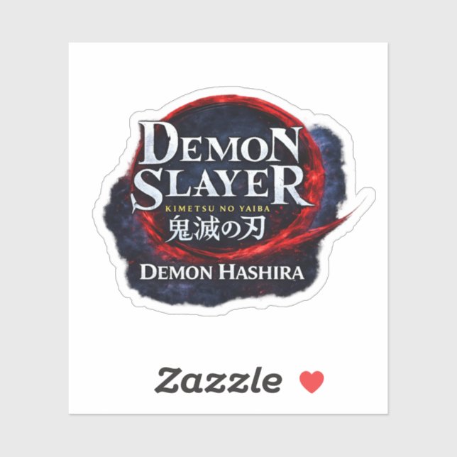 Kimetsu no Yaiba : Autocollant vinyle Demon Hashir (Feuille)