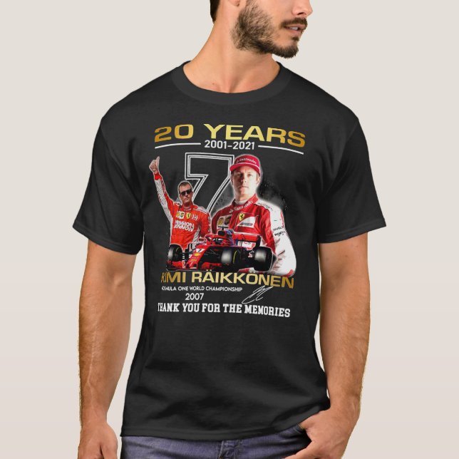 Kimi-Raikkonen 20 ans 2001-2021 T-shirt classique (Devant)