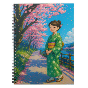"Kimono Girl - Carnet de fleurs de cerisiers
