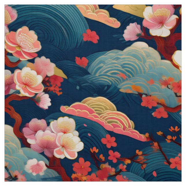 Kimono tissu japonais inspiré (Échantillon)