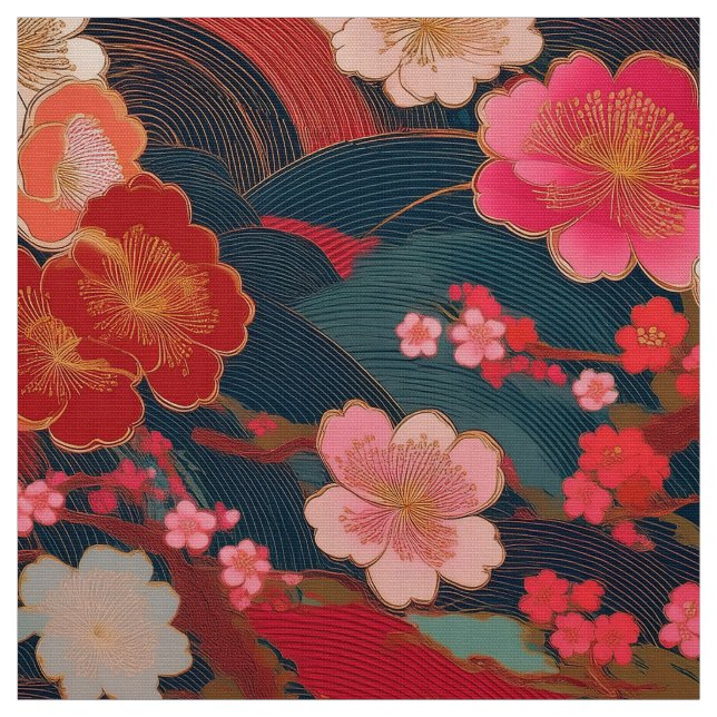 Kimono tissu japonais inspiré (Échantillon)