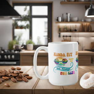 Kinda Fit Funny Fitness Fitness Rainbow Coffee Mug