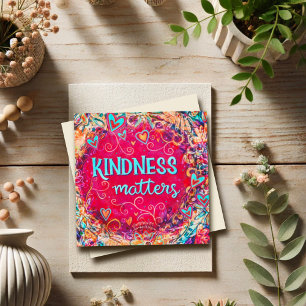 Kindness Matters Fun Whimsy Red Inspirivity