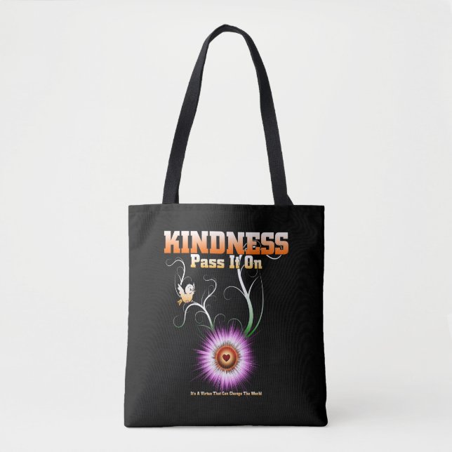 KINDNESS - Passez-le sur le Sac fourre-tout AOP (Devant)