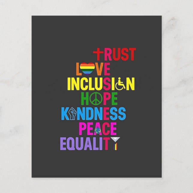 Kindness Peace Equality Love Inclusion Hope (Devant)