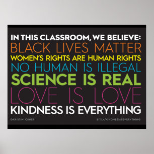 #KindnessIsEverything Dans Cette Affiche De Classe