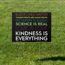 #KindnessIsEverything Panneau Jardin noir