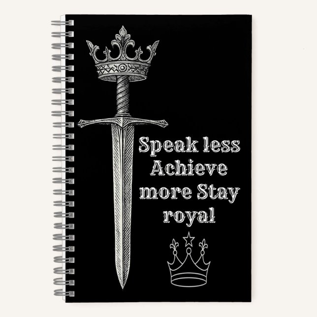KING – Couronne Royale Cahier Noir Sketch | Patron (Recto)