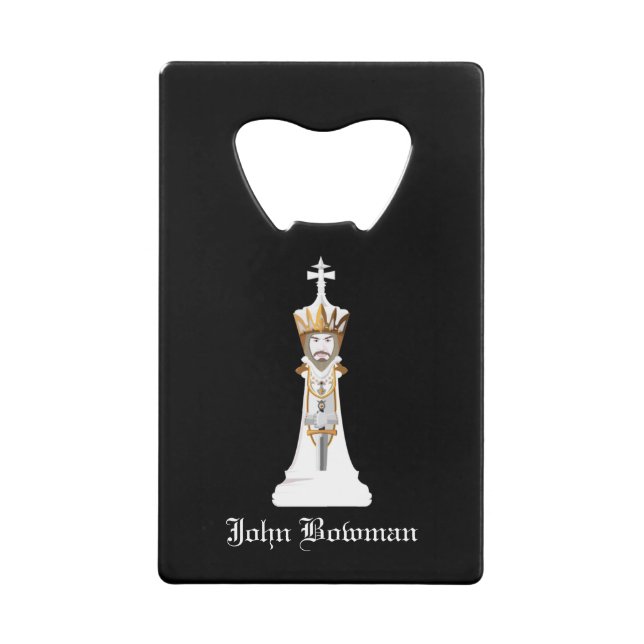 King d'échecs blanc / Nom personnalisé (Devant)