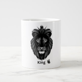 King Lion Black Art Coffee Mug