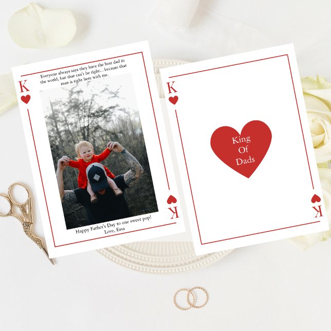 King Of Dads Jouer Carte Bonne Fête des pères Cart (Créateur téléchargé)