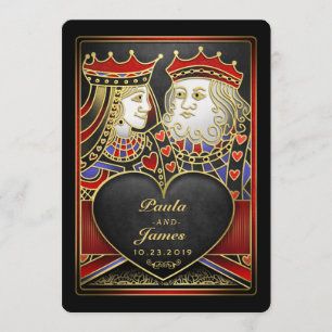King & Queen Black Gold Vegas avec Invitation