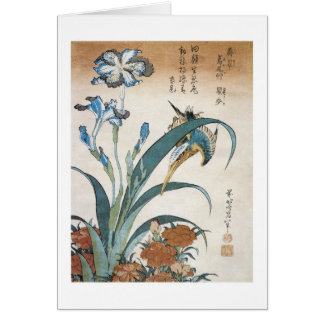 Kingfisher avec Irises, Hokusai, 1834