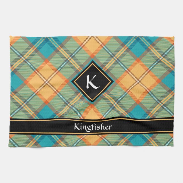 Kingfisher Tartan Serviette de cuisine (Horizontal)
