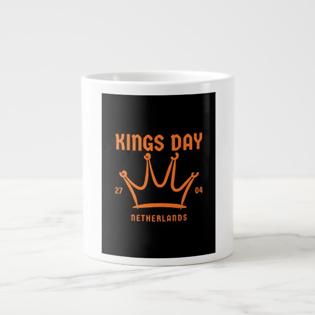 Kings Day 2026 Netherlands orange crown mug (Devant)