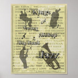 Kings of Swing Bebop Big Band Poster de jazz Impri