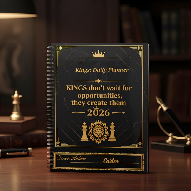 Kings Planner 2026 - Customizable Name | Luxury Bl (Créateur téléchargé)