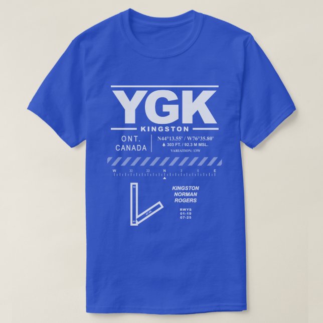 Kingston Norman Rogers Airport YGK T-Shirt (Design devant)