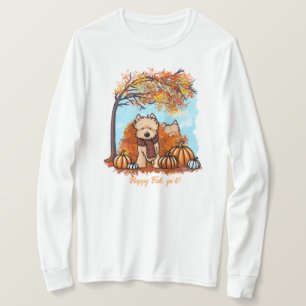 KiniArt Automne Cairn Terriers T-shirt