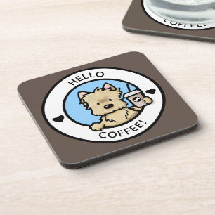 KiniArt Cairn Coffee Lover dessous de verre en pla