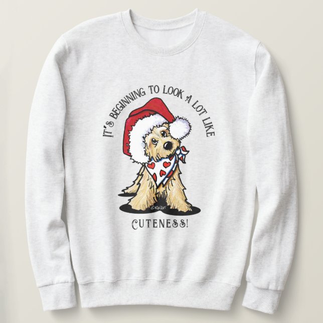 KiniArt Cairn Terrier Sweatshirt de Noël (Design devant)