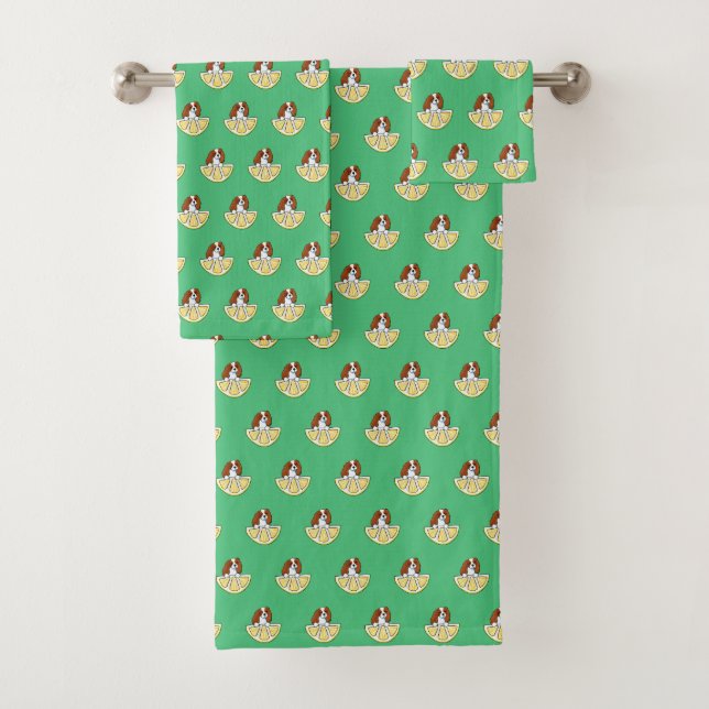 KiniArt Cavalier Life Lemons Ensemble de serviette (En situation)