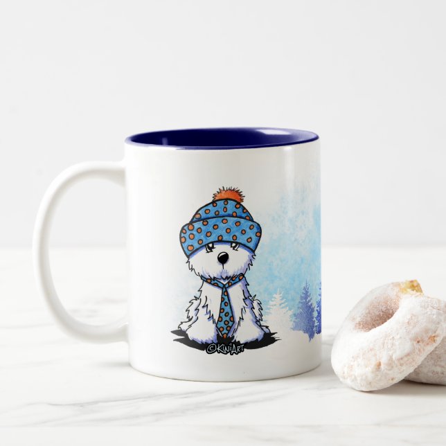 KiniArt Coton de Tulear Winter Mug (Avec donut)
