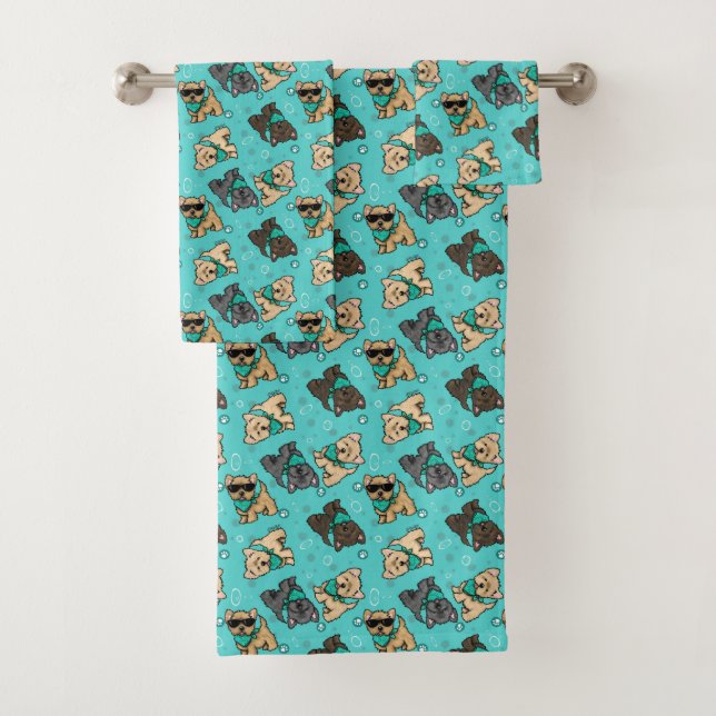 KiniArt Cutieface Caire Ensemble de serviettes de  (En situation)