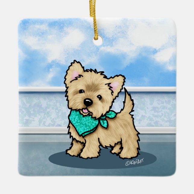 KiniArt Cutieface Caire Ornement en céramique Cair (Devant)