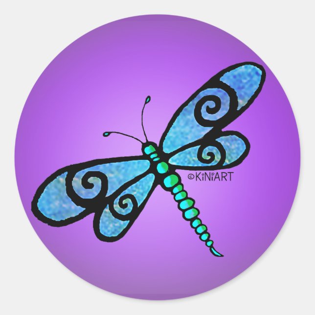 KiniArt Dragonfly Stickers (Devant)