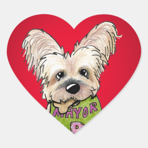 KiniArt Dunkin Portrait Stickers Coeur rouge